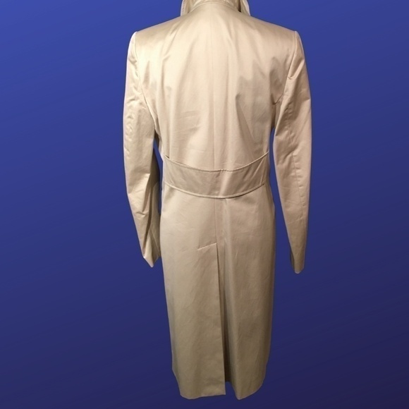 BANANA REPUBLIC Brushed Cotton SPRING COAT RAINCOAT, Tan/Khaki NWOT, Size M - Picture 2 of 11